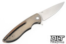 Herman Sting - Champagne Titanium - Hammered Bronze accents - Stonewash M398 Blade #0675
