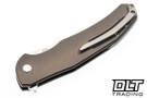 Herman Ishtar - Bronze Titanium - Gold Snails Inlay - Shiny Stonewash M390 Blade #0832