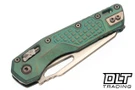Microtech MSI - Antique Green Titanium Frag Handle - Bronze Stonewash Blade - Marfione Select - 210-13FRMS1