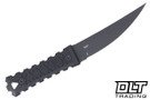 CRKT HZ4 Fixed - Black Textured G-10 - Titanium Nitride SK-5 Blade - Kydex Sheath