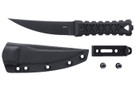 CRKT HZ4 Fixed - Black Textured G-10 - Titanium Nitride SK-5 Blade - Kydex Sheath