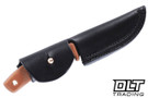 CRKT Soldotna Fixed - Natural Micarta - Gray Cerakote 1095 Blade - Leather Sheath