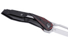 CRKT Nucleus Frame Lock - Stainless Steel - Black & Red Overlay - Bead Blasted 12C27 Blade