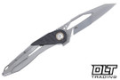 CRKT Nucleus Frame Lock - Gray Titanium - Carbon Fiber Overlay - Bead Blasted MagnaCut Blade