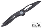 CRKT Nucleus Frame Lock - Black Titanium - Carbon Fiber Overlay - Black MagnaCut Blade
