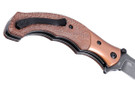 CRKT Ritual Compact Assisted - Brown Micarta - Brown Stainless Bolster - Stonewash 12C27 Blade