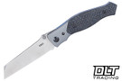 CRKT Obverse Liner Lock - Carbon Fiber - Titanium Bolster - Satin M390 Blade - Blue Accents