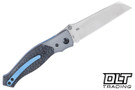 CRKT Obverse Liner Lock - Carbon Fiber - Titanium Bolster - Satin M390 Blade - Blue Accents