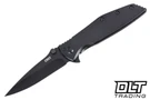 CRKT Slag Assisted - Black Stainless Steel Handle - Black Oxide D2 Blade