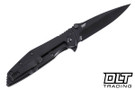 CRKT Slag Assisted - Black Stainless Steel Handle - Black Oxide D2 Blade