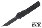 CRKT Twist Tighe Compact Auto - Black Aluminum - Black MagnaCut Blade