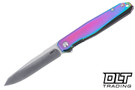 CRKT Facet Flipper - Iridescent Stainless Steel - Satin 12C27 Blade