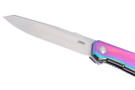 CRKT Facet Flipper - Iridescent Stainless Steel - Satin 12C27 Blade