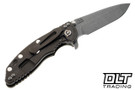 Hinderer 3.25" XM-18 MagnaCut Spanto - Battle Bronze Anodized Titanium - Working Finish Blade - OD Green G-10 - Back