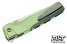 MachineWise Sonora - Raw Ti Bolster - Green Fine Step Titanium - Stonewash S90V Blade #2035