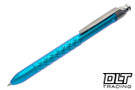 MachineWise ROTA Pen - Parker - Aqua Knurled Titanium - Twist Cap #0273