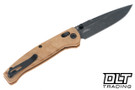 Hogue Mysto Manual - Hogue Hunting Knife - Maple Valley Richlite with HH Slash Logo - Black Stonewash MagnaCut Blade