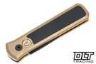 Pro-Tech Godson - Bronze Aluminum - Black G-10 Inlay - Black DLC 154CM Blade