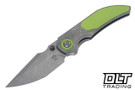 Poikilo Blade CK Casque - Dark Stonewash Titanium - Green Inlay - Dark Stonewash M398 Blade