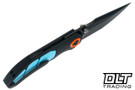 Poikilo Blade CK Casque - Black DLC Titanium - Teal Triple Inlay - Pearlescent Stonewash DLC M398 Blade