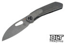 Poikilo Blade VK Crab S2 - Dark Stonewash Titanium Handle - Silver Crystal Ti Inlay - Dark Stonewash M398 Blade