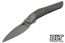 Poikilo Blade VK Odon S2 - Dark Stonewash Titanium Handle - Silver Inlay - Dark Stonewash M398 Blade