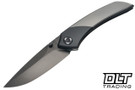 Poikilo Blade Mini Tuna - Black Ti Bolster - Titanium Handle - Pearlescent Stonewash DLC M398 Blade