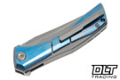 Poikilo Blade Anolis - Blue Crystalized Titanium - Pearlescent Stonewash M398 Blade