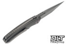 Poikilo Blade Tero - Dark Stonewash Milled Titanium - Dark Stonewash M398 Blade