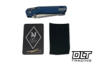 Microtech MSI Mini - Antique Blue Anodized Titanium Handle - Apocalyptic Blade - Blue Accents - Marfione Select - 210M-10APFLMS2