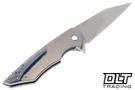 Herman Verspertilio - Titanium - Glow in the Dark FatCarbon Inlay - Stonewash MagnaCut Blade #0231