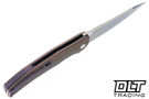 Herman Ishtar - Pink Titanium - Rock Pattern Inlay - Shiny Stonewash MagnaCut Blade #0850