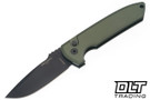 Pro-Tech Rockeye - Green Aluminum - Black DLC MagnaCut Blade