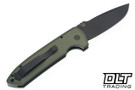 Pro-Tech Rockeye - Green Aluminum - Black DLC MagnaCut Blade