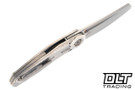 Reate Vulpex VK-CLU Elmax Hand Rubbed Blade - Crystalized Gray Titanium - Bead Blasted Titanium