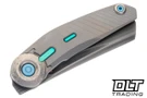 Reate Vulpex VK-CLU Elmax Hand Rubbed Acid Wash Blade - Blasted Titanium Patterned - Crystalized Gray Titanium