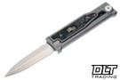 Reate EXO-M Elmax DE - Stonewash - Black & Green Burl Micarta Inlay