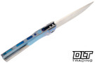 MachineWise Sonora - Raw Ti Bolster - Distressed Ice Blue Fade Sunray Titanium - Lightwash S90V Blade #1993