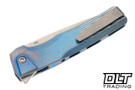 MachineWise Sonora - Raw Ti Bolster - Distressed Ice Blue Fade Sunray Titanium - Lightwash S90V Blade #1993
