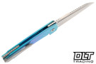 MachineWise Mojave - Aqua Fade Center Out Turtle Titanium - Lightwash S90V Blade #1140
