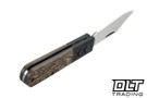 Case Fossil Jigged Luna Richlite - Stonewash Satin S35VN Blade