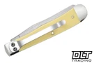 Case Yellow Smooth Synthetic Trapper - Tumble Polish Stainless Blade