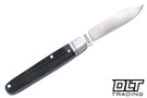 RoseCraft Blades Tuckahoe Jack - Dark Gray Barnboard Jigged Bone - Brushed Satin 14C28N Blade