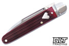 RoseCraft Blades Tuckahoe Jack - Red Barnboard Jigged Bone - Brushed Satin 14C28N Blade
