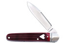RoseCraft Blades Tuckahoe Jack - Red Barnboard Jigged Bone - Brushed Satin 14C28N Blade