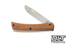 Case Crossroads XR Sod Buster Jr - Natural Canvas Micarta - Black G-10 Liners - Stonewashed S35VN Blade