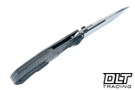 Null Knives Vandal - Black DLC Ti - Black Micarta Inlay - Stonewashed Vanax Blade