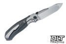 Null Knives Vandal - Bead Blasted Ti - Black Camo FatCarbon Inlay - Hand Rubbed Satin Vanax Blade