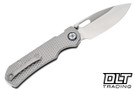 Kunwu Verta Excalibur - Diamond Texture Titanium - Satin Elmax Blade