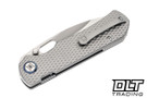 Kunwu Verta Excalibur - Diamond Texture Titanium - Satin Elmax Blade